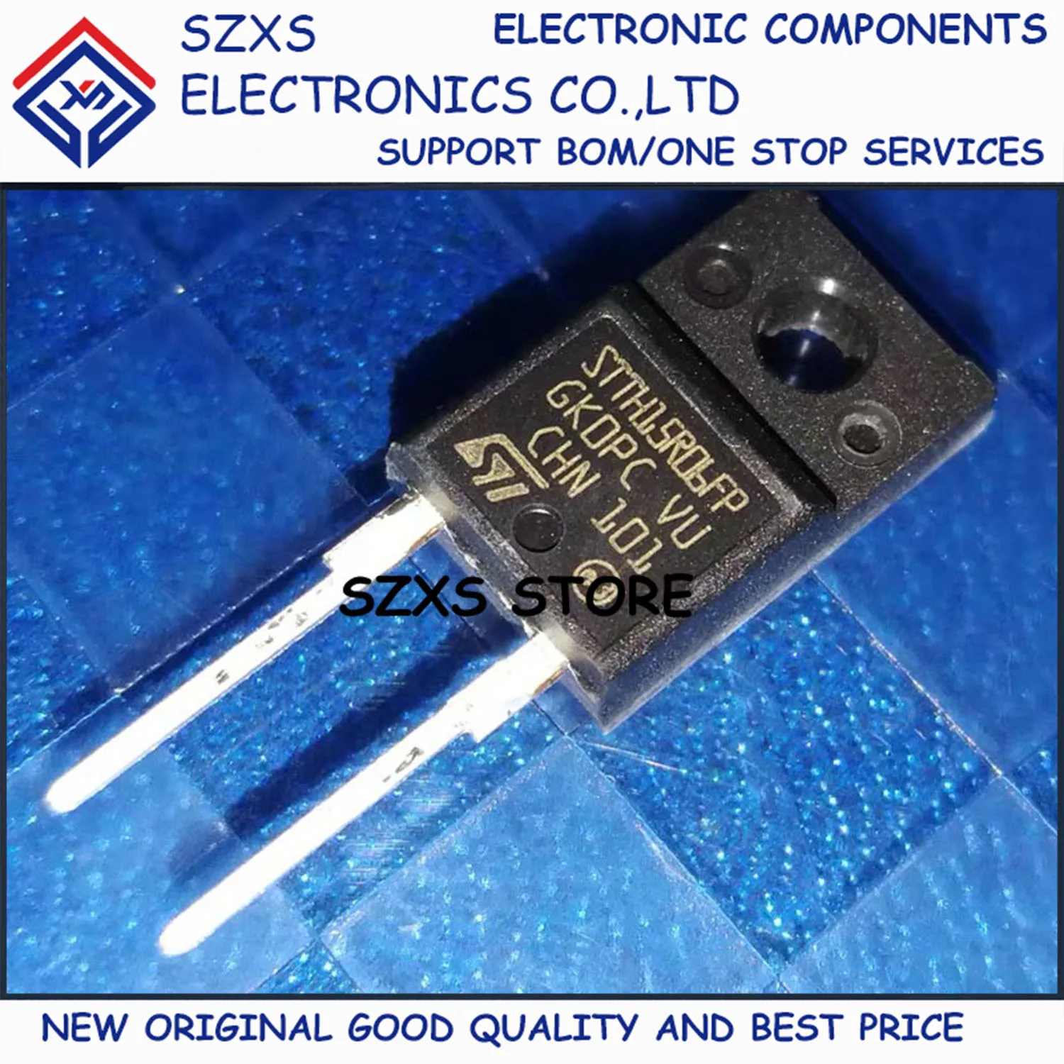 

New Original 10Pcs STTH15R06FP TO-220F 600V 15A Fast Recovery Diode In Stock Electronic Components Good Quality