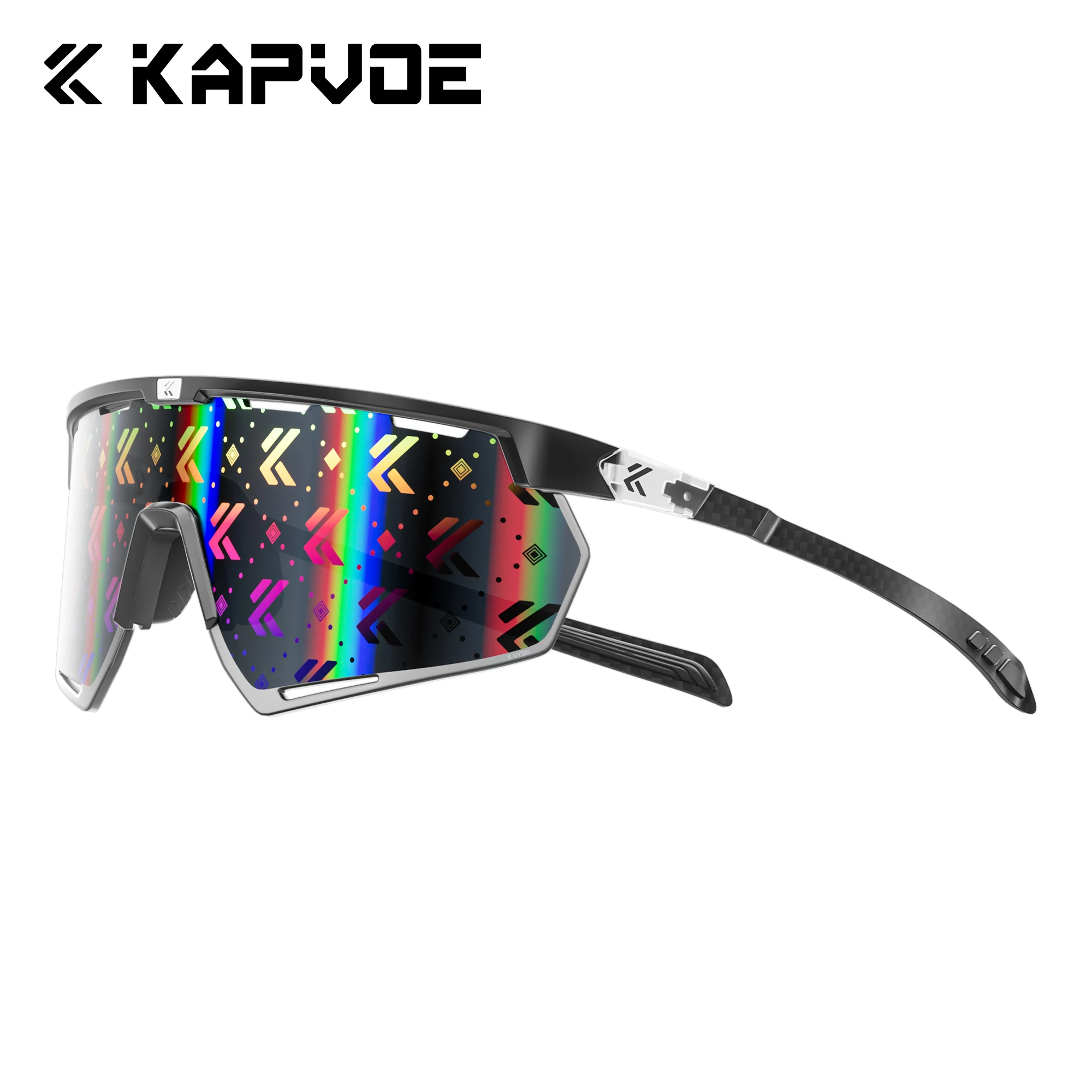 

Kapvoe Real Carbon Fiber Cycling Glasses Sunglasses for Men Lightweight Photochromic UV400 MTB Bike Bicycle Sports Eyewear