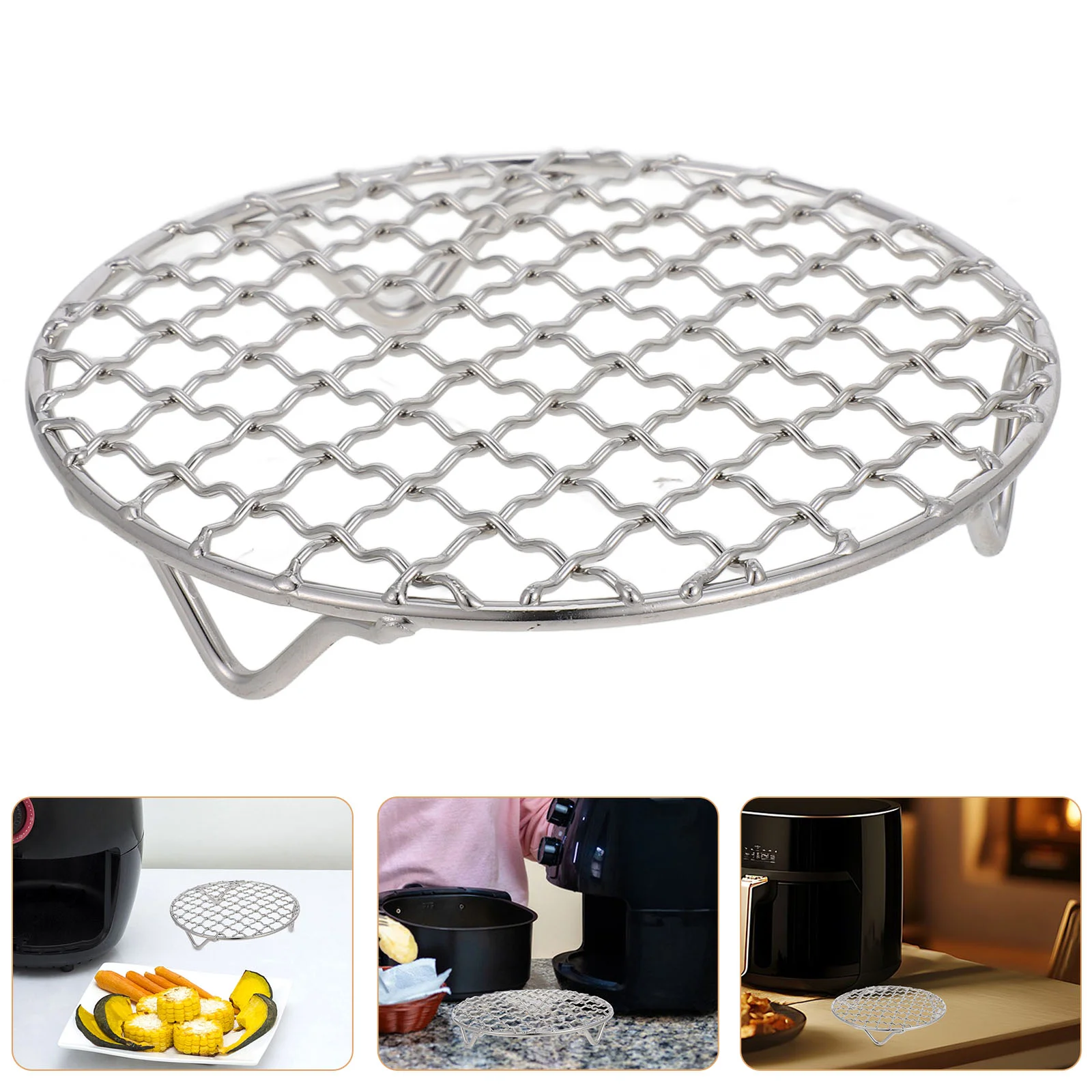 

Stainless Steel BBQ Mesh Cookie Cooling Rack Wire Dedicated for Baking Microwave Oven Metal Canning Racks