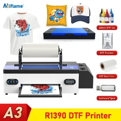 A3 R1390 DTF Printer imprimante dtf Direct to Film Transfer Printer with Curing Oven T shirt Printing Machine For Clothes Print