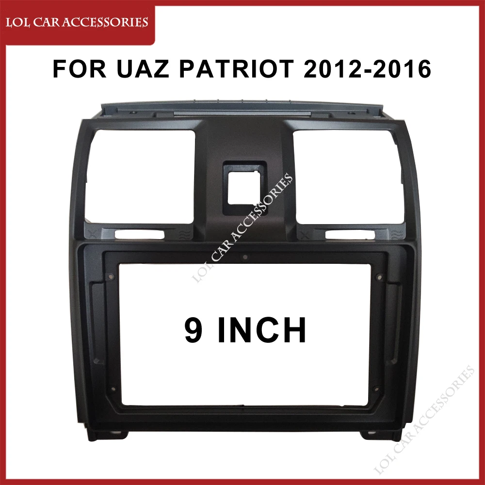 9 Inch For UAZ Patriot 2012-2016 Car Radio Stereo Android MP5 Navigation Player Casing Frame 2 Din Head Unit Fascia Dash Cover