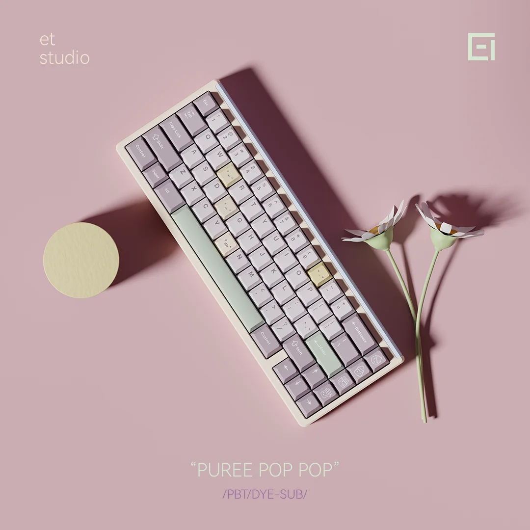 Chosfox&ET 171 klawiszy Taro Paste Pistachio Keycap PBT Keycaps Cherry Height Customiz Mechaniczne klawisze klawiatury Wymienne DIY