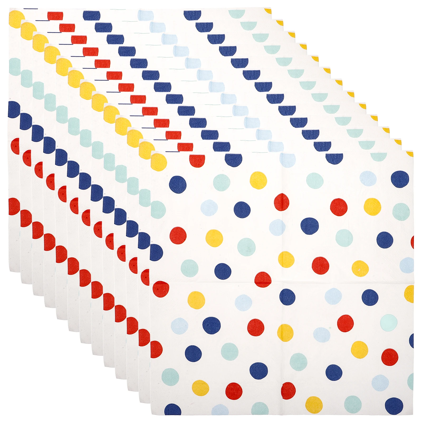 

20 Sheets Colored Dot Paper Napkins Disposable Decorative Adorable Party Supplies Napkin For Summer Events