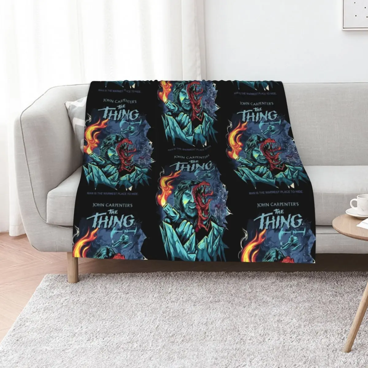 The Thing Throw Blanket Camping Beach christmas gifts funny gift Winter beds Fashion Sofas Blankets