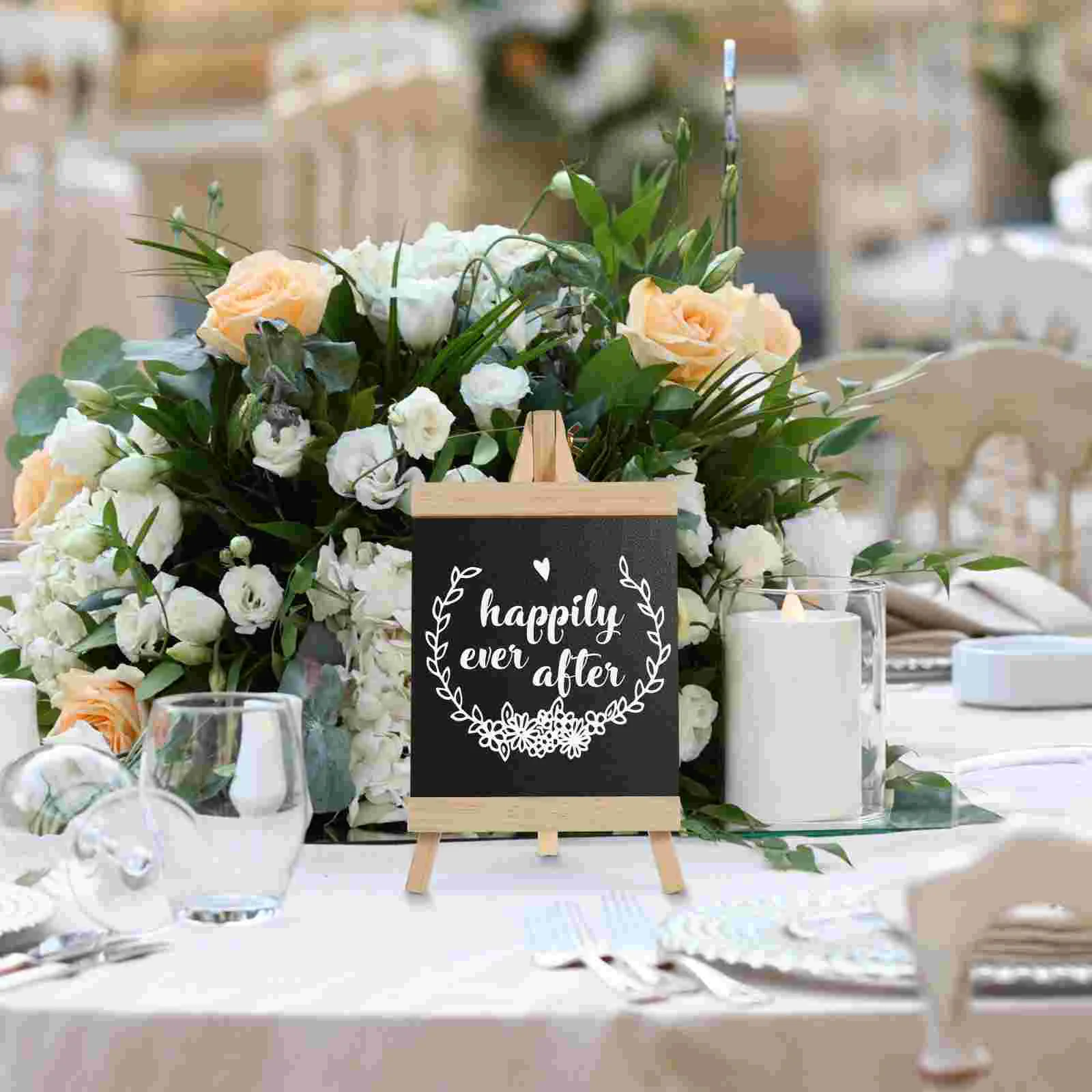 Shop Sign Blackboard Child Outdoor Table Decor Wedding Frame Wood Message Chalk