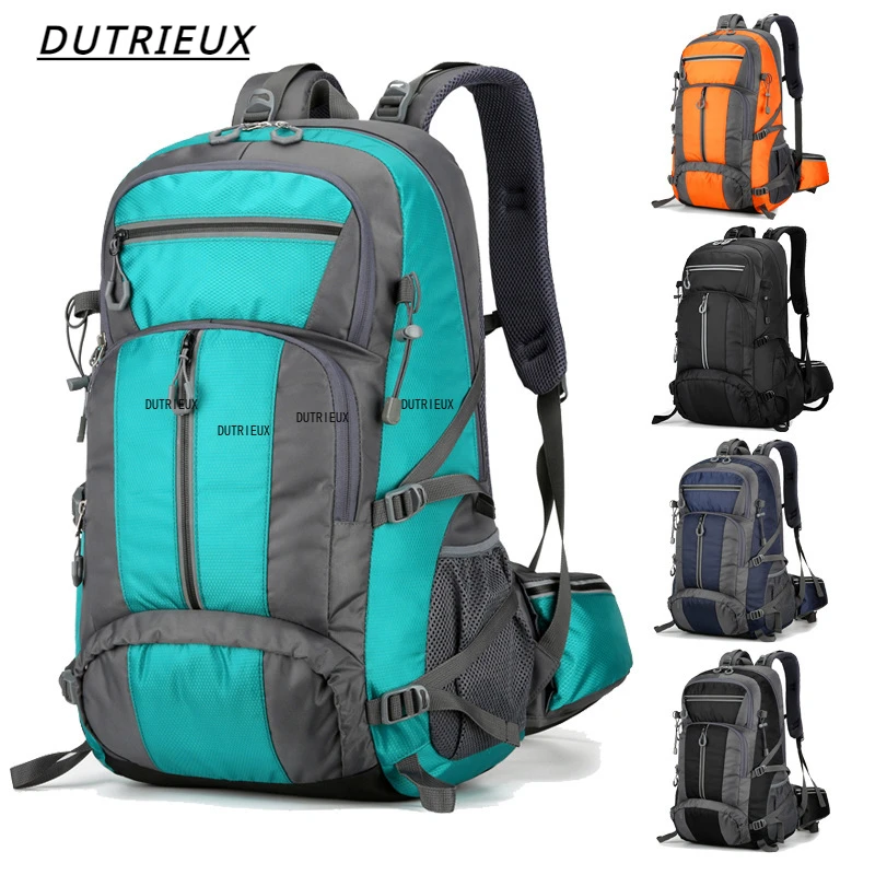 

50L Nylon Backpack Camping Bag Outdoor Sport Hiking Trekking Climbing Travel Shoulder Reflective Shoes Luggage Outdoor Men Bag