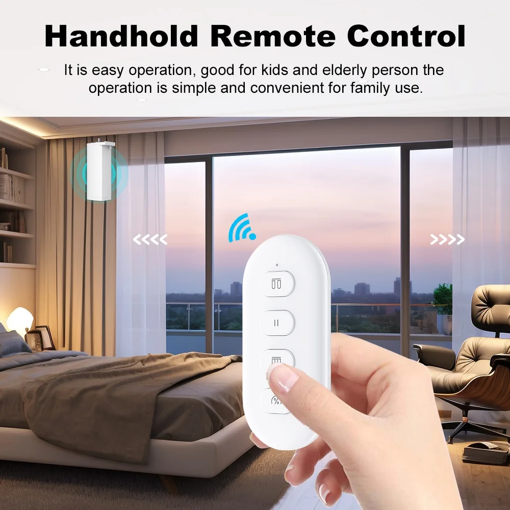 Smart Tuya Zigbee/WIFI Electric Automatic Curtain Motor Super Silent Intelligent Support Voice Control Alexa Google Assistant