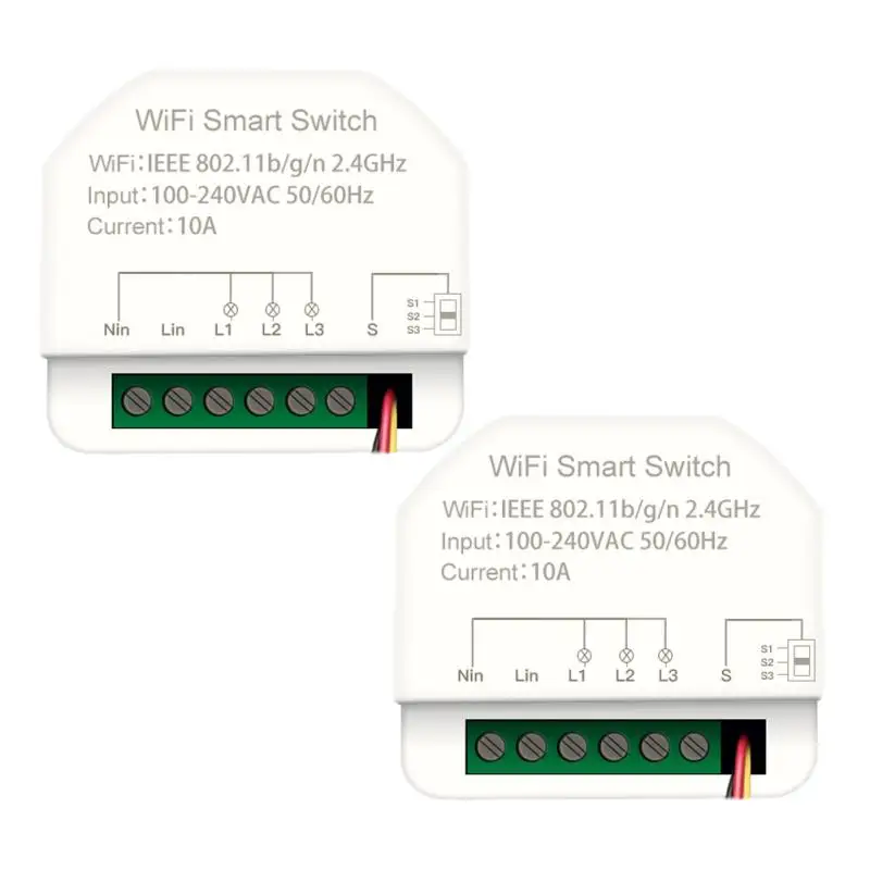 Tuya WiFi Smart Switch 3-kanaals Smart Home Draadloze breker Voice Timer Relais Smart Life APP Afstandsbediening voor Alexa