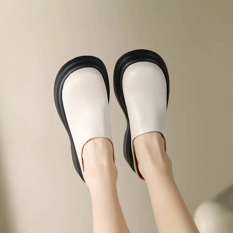 out of stock Superstar Thick Bottom Casual Spring Shoes Slip on Concise Slip on Slingback Mules Elegant Office Lady Women Pumps