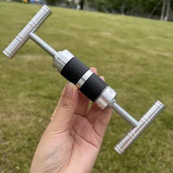 Portable Non-slip silicone Aluminum Sliver Double Head Herb Press Tool Tobacco Smoking Accessories