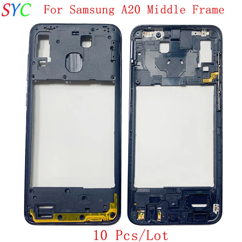 

10Pcs/Lot Middle Frame Center Chassis Cover Housing For Samsung A20 A205 Middle Frame Repair Parts