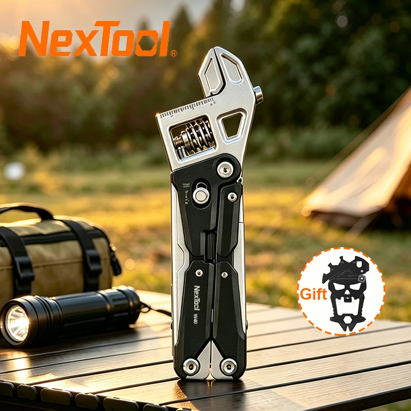 cle-a-molette-reglable-nextool-w4-outil-multifonction-11-en-1-pince-pliante-tournevis-scie-coupeur-outils-de-reparation-d'urgence-pour-le-camping-en-plein-air