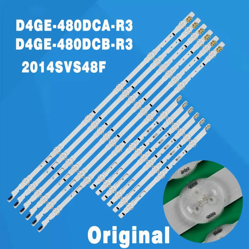 

12 PCS/set LED backlight strip for LED TV UE48H6400 UE48H6200AK BN96-30453A BN96-30454A D4GE-480DCA-R3 D4GE-480DCB-R3