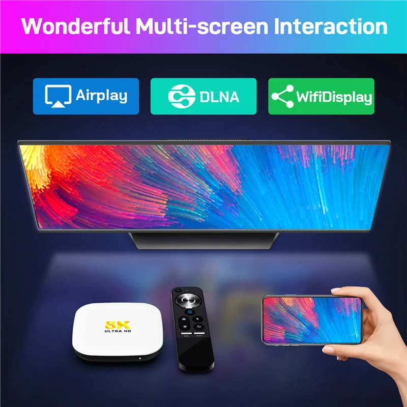

ATS-Для H96 Max M2 TV Box 2 ГБ + 16 ГБ Android 13 Smart TV Box WIFI6 BT5.0 8K AV1 Медиаплеер RK3528 ТВ-приставка Топ
