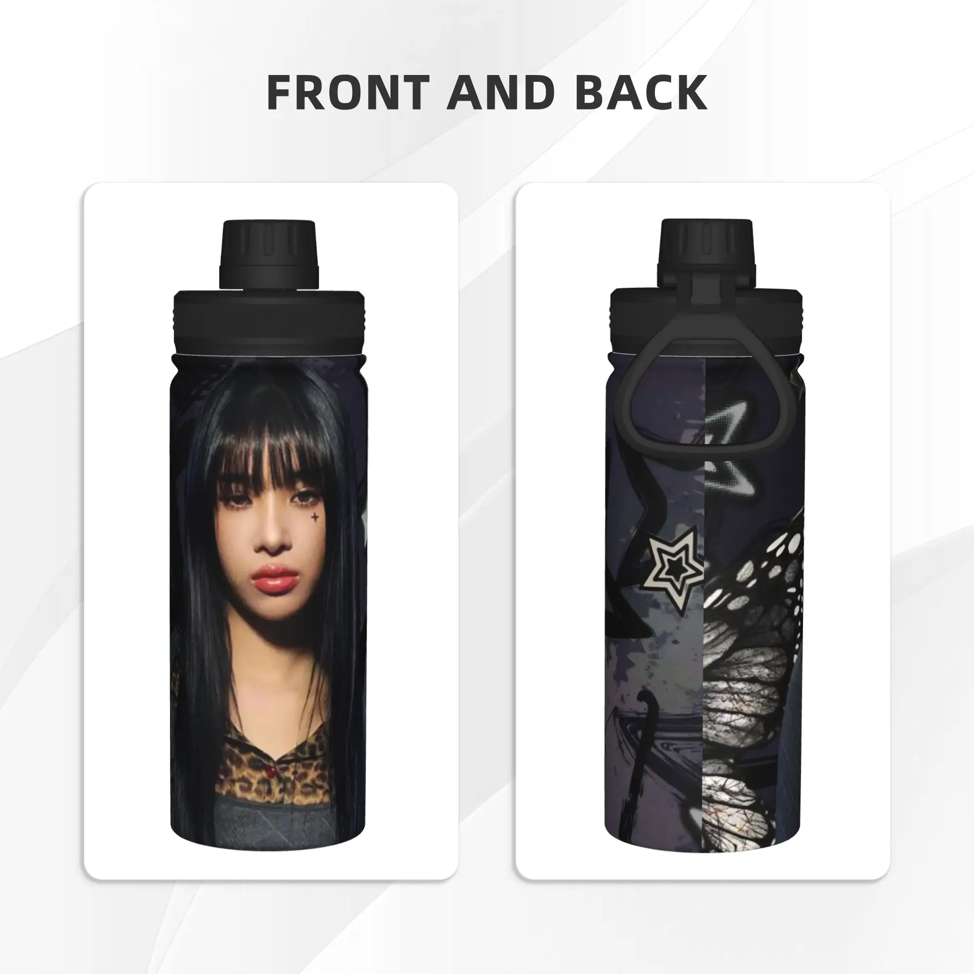 Katseyes Sophia Kpop Girl Group 18OZ Sports Insulated Kettle  Thermal Cup Vacuum Flask Travel Outdoor Mug Hot Cold Drink