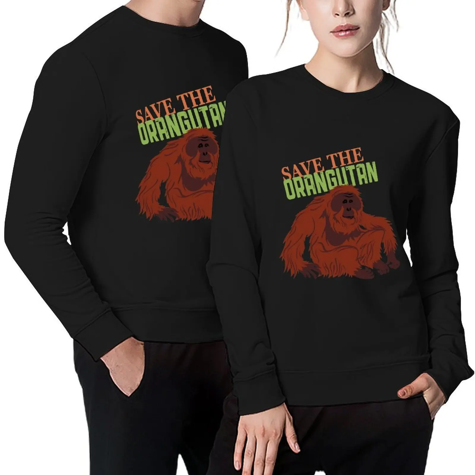 

Save the Orangutan Pullover anime clothes men's clothes men's sweat-shirt tracksuits new in sweatshirts
