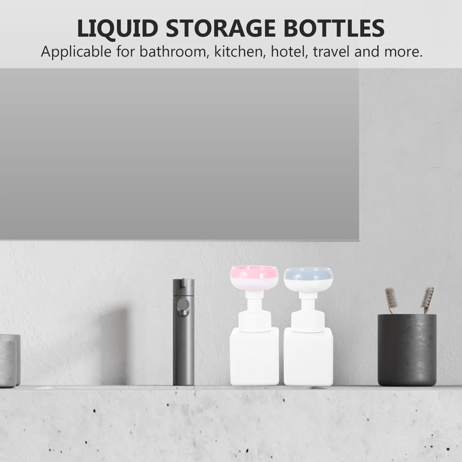 

2 pcs Foaming Bottles Mini Portable Foaming Lotion Bottles Creative Sub Storage Shampoo Press Type Liquid Travel Pet Bottle
