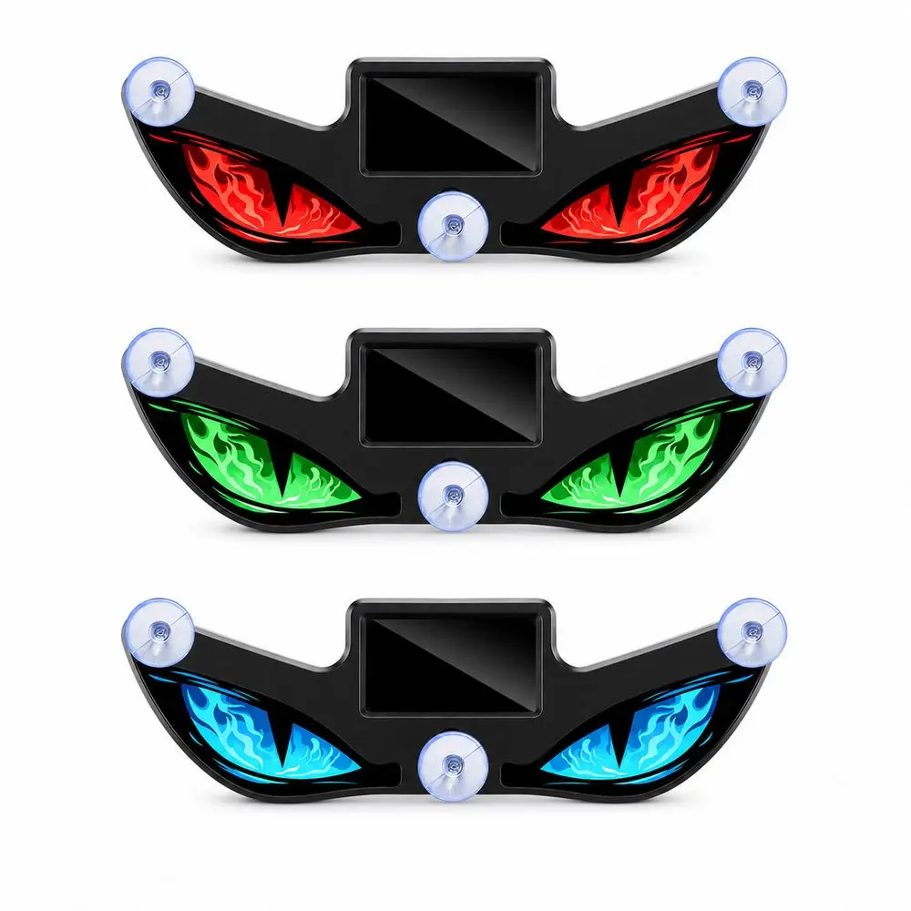 New Solar Devil Eyes Car Lights Wireless Vibration Lights on LED Car Light Suction Cup Dynamic Display Car Atmosphere Light