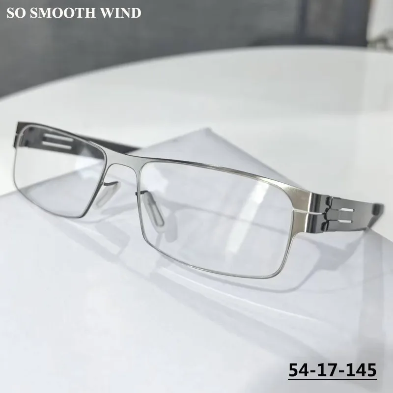 

Germany Ultralight Thin Glasses Frame Men Square Business Optic Eyeglasses Reading Prescription Spectacles Myopia Narrow Eyewear
