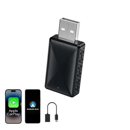 Imagen 1 del producto Mini adaptador carplay inalámbrico para iPhone, adaptador carplay inalámbrico universal estable 2 en 2025, convertido con cable a inalámbrico