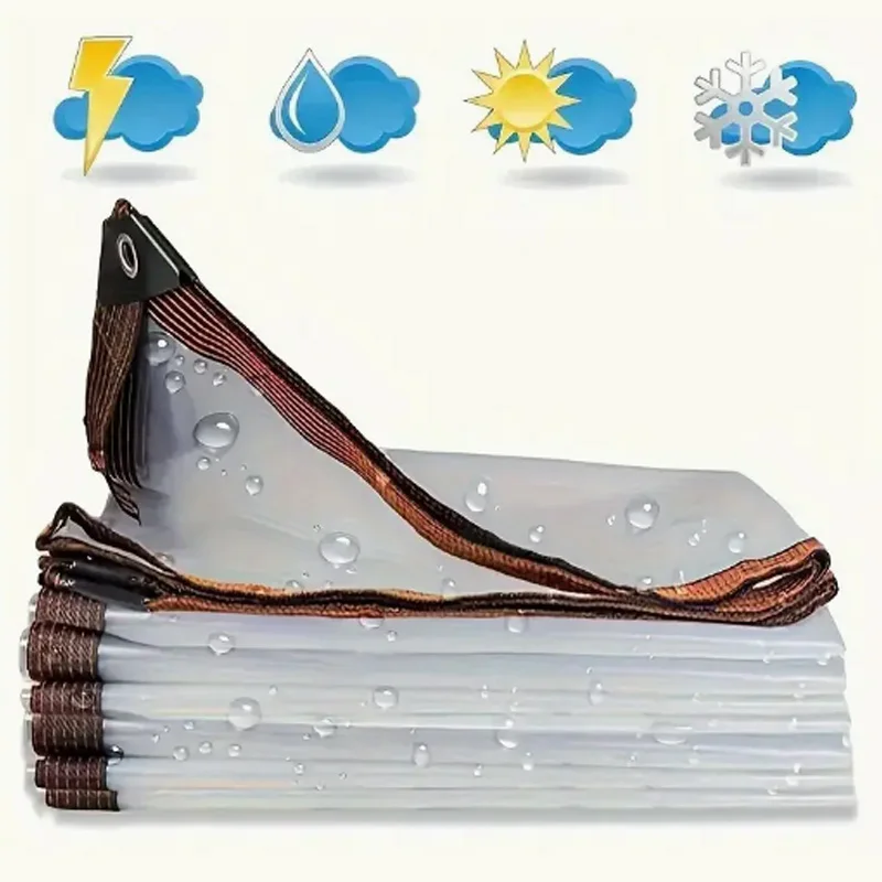 Transparent Tarpaulin Windproof Garden Rainproof Polyethylene Insulation Shed Fabric Chicken Coop Porch Plant Camping