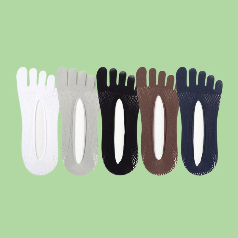 

5/10 Pairs 2024 New High Quality Men Toe Socks Breathable Sweat-absorbent Shallow Socks Women's Split-toed Socks Thin Boat Socks