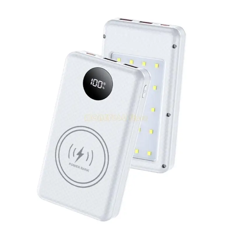 F62C 6x18650 Batterie -Ladegerät für mobile Geräte PD22.5W/15W Wireless Ladung