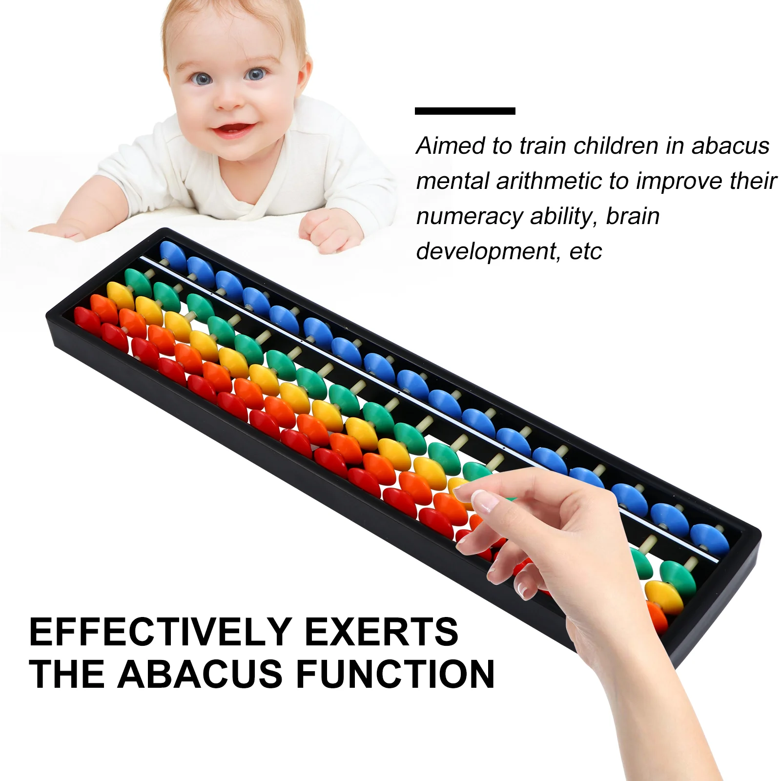 Aldult Toy Abacus 17 cifre aste abusi cinesi strumento tallone aritmetica matematica pendente giocattoli studente