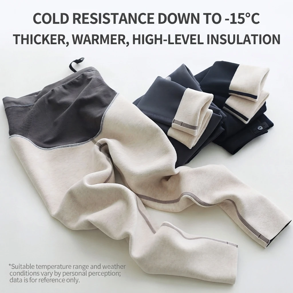 Maternity Leggings Nylon Belly Support Fleece Thickened Extra Thick Warm Winter Autumn Pants Comfortable Stretch Soft Women Dail