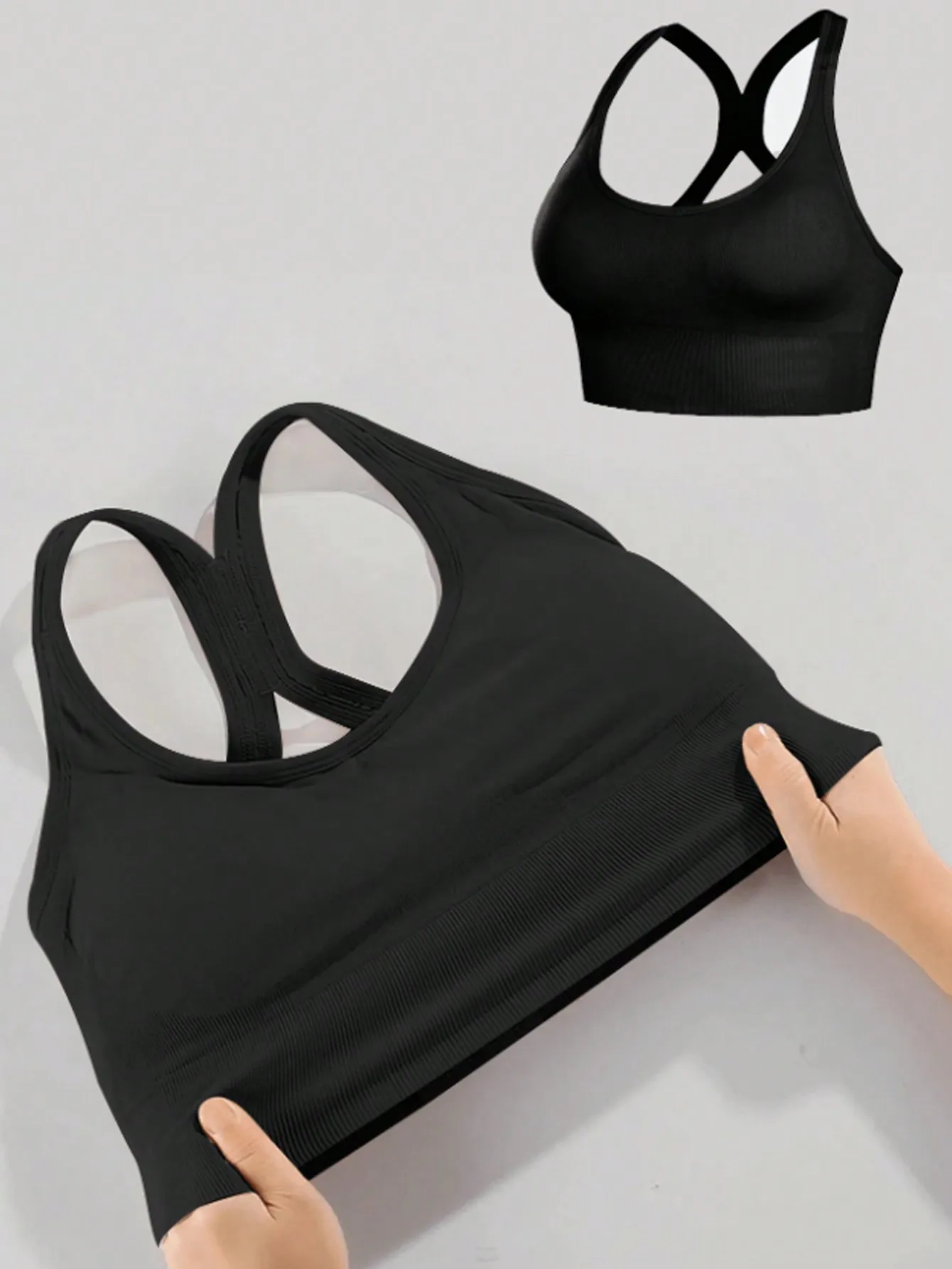 Sexy Push-Up-BHs für Damen, Sport-BH, Rückenkreuz-Unterwäsche, Yoga-Top, kabelloser BH, stoßfeste, bequeme Dessous für das Fitnessstudio – Detail 9