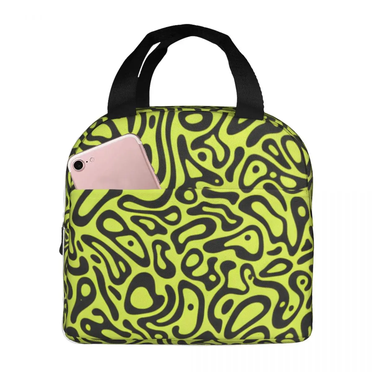 Lando Motorcycle Racing Norris Helmet Pattern Insulated Lunch Bag Women Portable Thermal Cooler Lunch Tote Beach Camping Travel