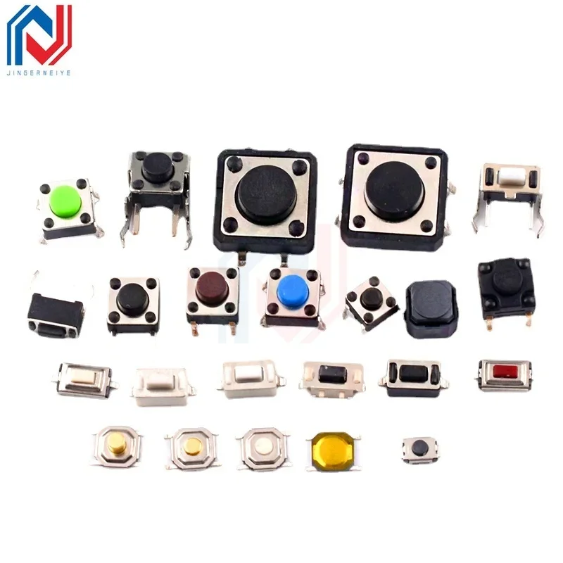 50PCS 3*6 3*4 4*4 SMD Tactile Tact Push Button Switch 2Pin 4Pin Touch Micro Switch 3x4x2.5 3x6x5 3x6x2.5 4x4x1.5 12x12x5 4*4*2.5