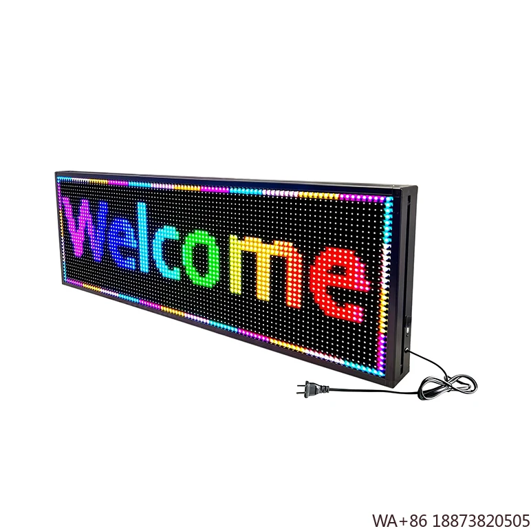 

Customizable P10 Outdoor Full-color Scrolling Screen, WiFi Control, Door Head Waterproof Electronic Strip Screen