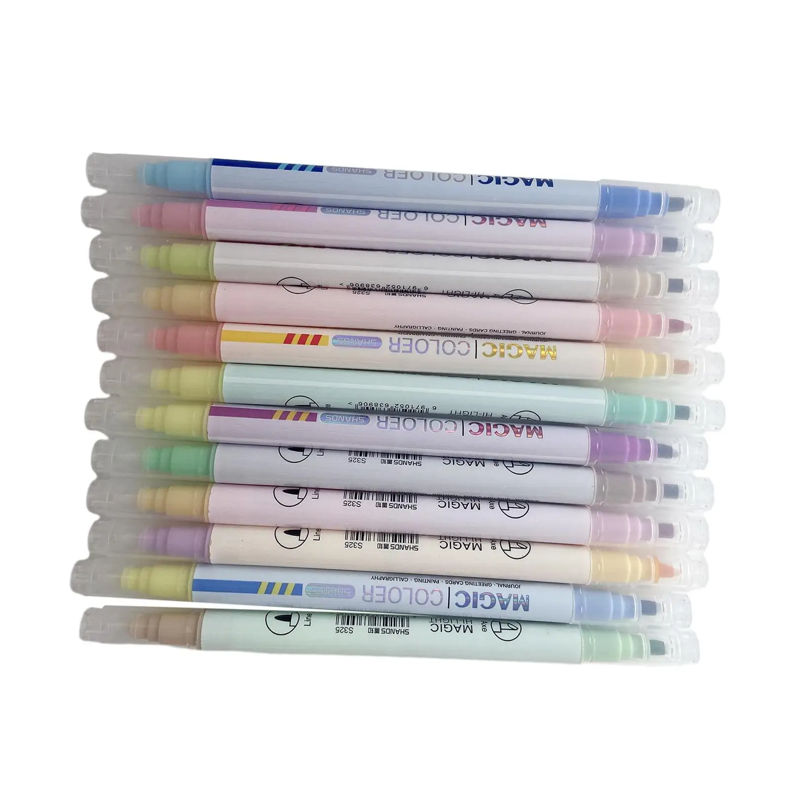 12x Colored Pen Highlighter Pen for Art Project Scrapbook Diaries