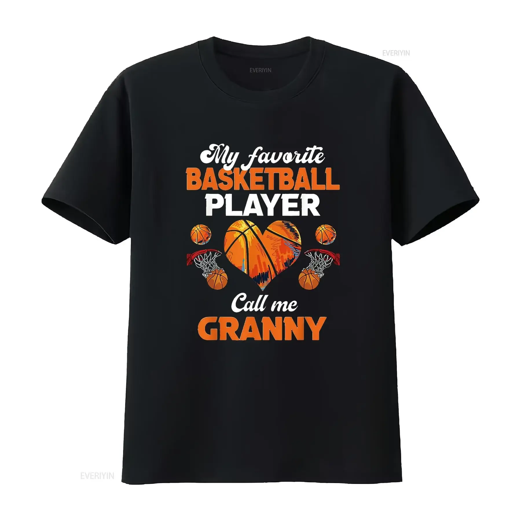 Womens My Favorite Basketball Player Calls Me Granny T Shirt Black 2XL vintage Washed Slightly Versatile Casual