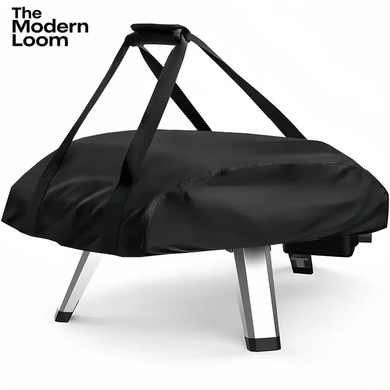 غطاء فرن البيتزا - واقي فرن البيتزا المحمول في الهواء الطلق مع إغلاق برباط قابل للتعديل، إغلاق بسحاب عالي التحمل