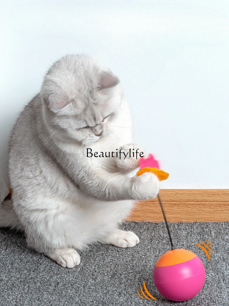 Cat Toy Self-Hi Relieving Stuffy Cat Teaser Pet Turntable Ball