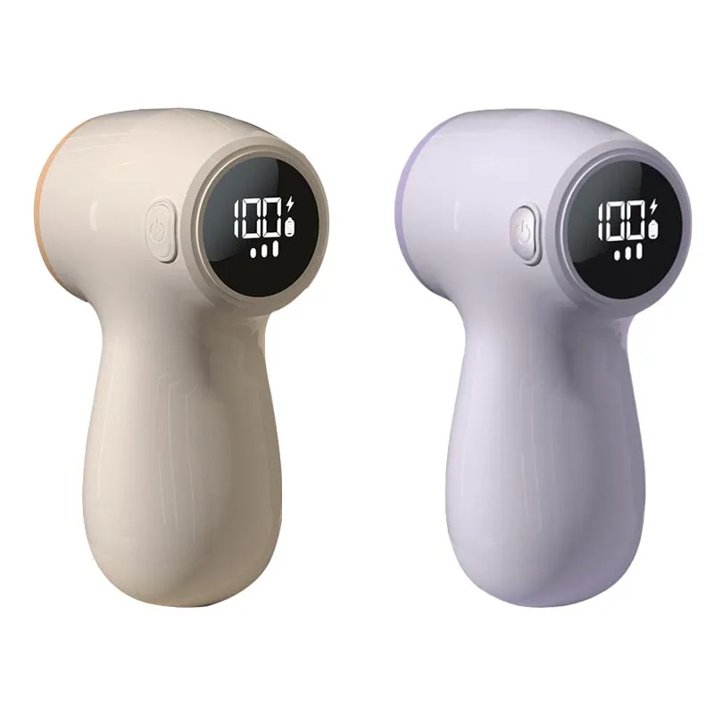 Rechargeable household clothing hair removal tool portable digital display non damaging clothing hair removal  tool