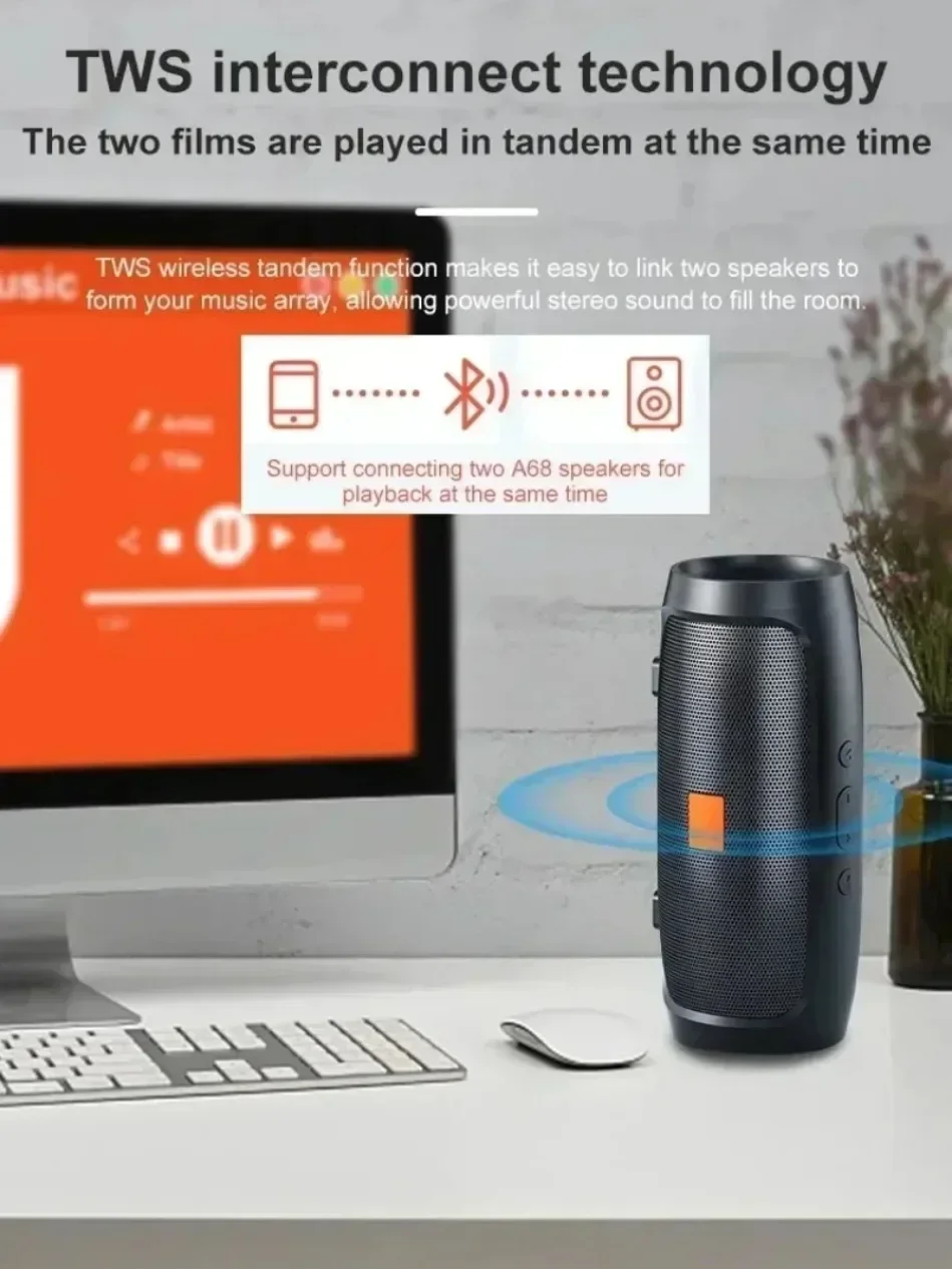 OnePlus Bluetooth 5.4 Lautsprecher TF USB FM Tragbarer Dual-Lautsprecher Stereo-Wiedergabe Sprachübertragung Subwoofer Kabelloser Lautsprecher 2026 – Detail 9