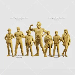 Un-panited 1/64 1/43 1/35 Miniature Scene Doll White 3D Resin Model American Children Adventure The Goonies Boys Girls Mini Toys