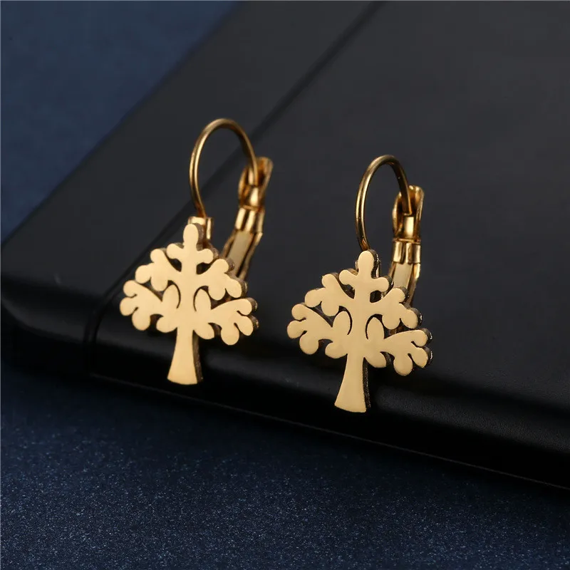 Fashion Simple Crown Star Heart Earrings Stainless Steel Punk Hiphop Geometric Stud Ear Jewelry Party Gifts For Women Girls image 3