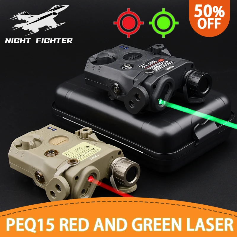 

Tactical PEQ-15 Airsoft Red And Green Laser Version Sight Weapon Hunting Pointer For 20mm Rail AR15 Arisoft Accessories Weapon