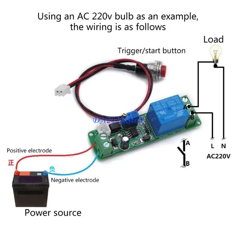 F3KE 5v/12v Timing Time Relays Switching Module Delay, And Offs Time
