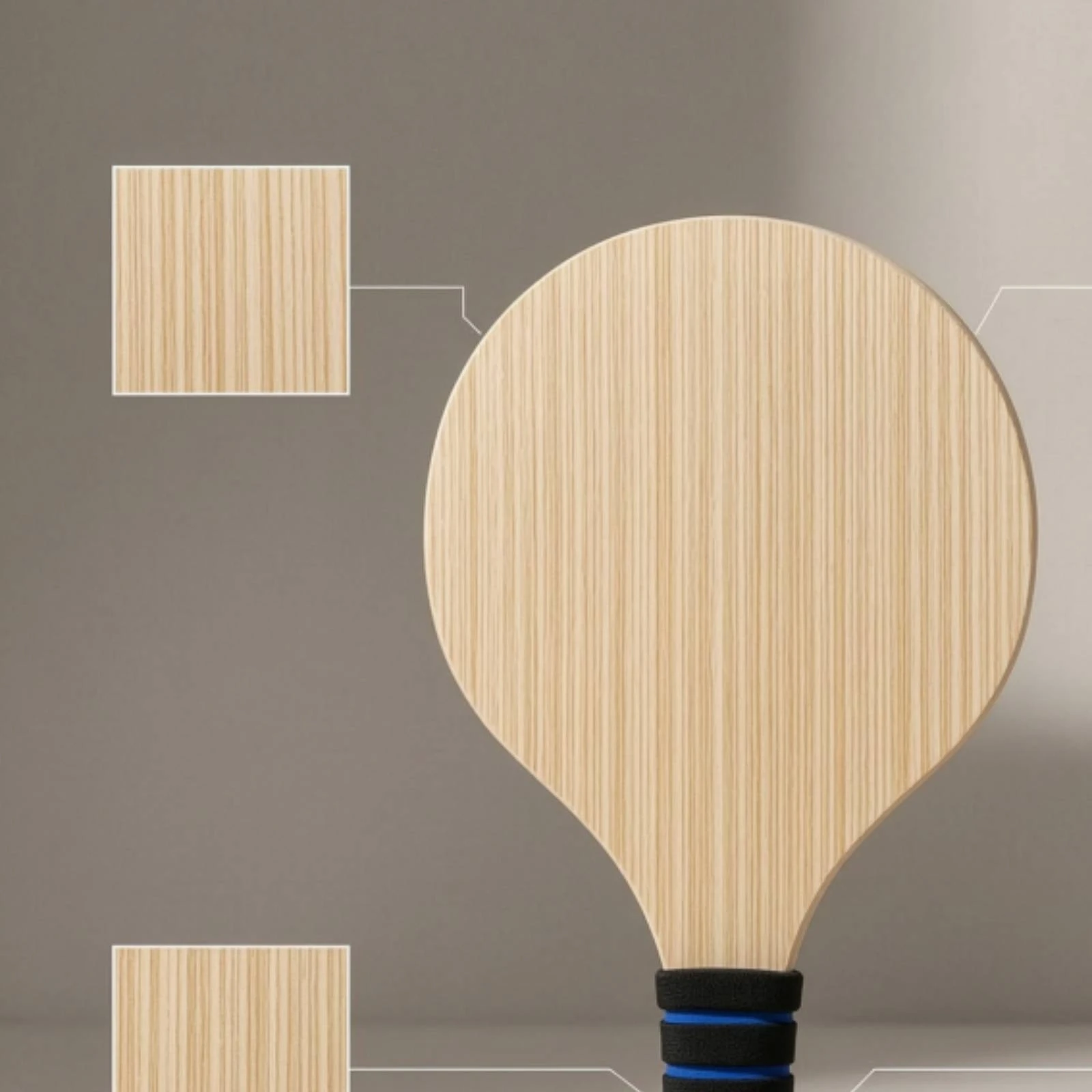 Wooden Beach Rackets Lightweight Beach Rackets with Bag Wooden Paddle Set Non-Slip Paddle Set with Balls Cushioned for Families - view 6