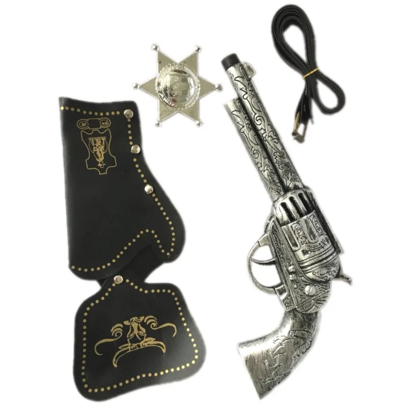 Puntelli a sfera in maschera Retro Western Cowboy Gun adulti e bambini giocattolo arma fondina cintura capitolo plastica Sea Gun