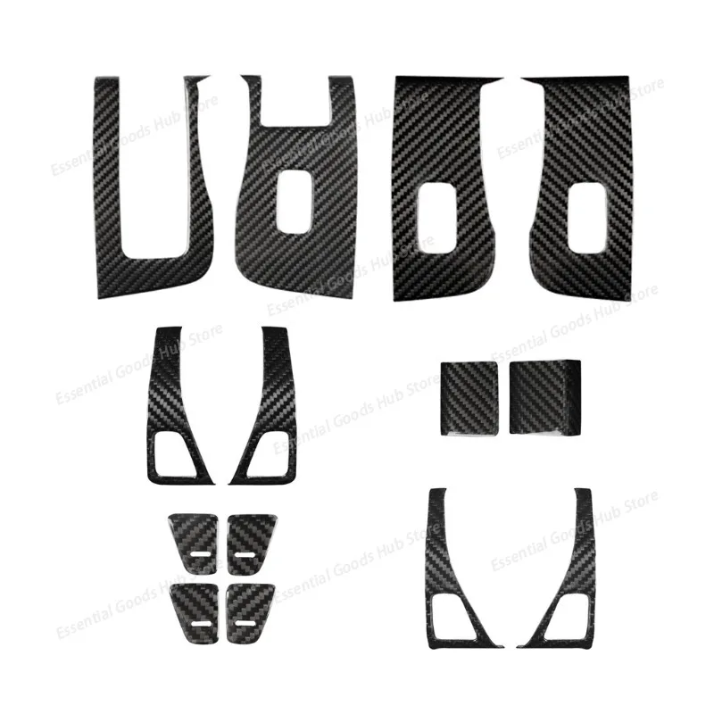 

Suitable FOR Tesla FOR Model 3 carbon fiber dry carbon door lift 14-piece set car modification accessories