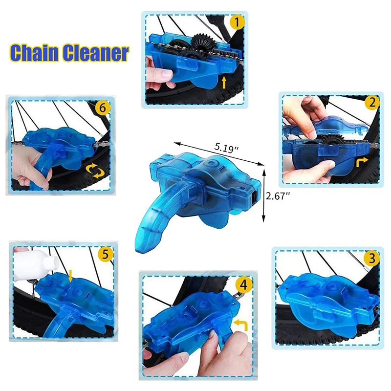 Bike Cleaning Kits, Chain Cleaning Tools, Bike Accessories, Mountain Bike Brushes, Bike Gear Repair and Maintenance Tools