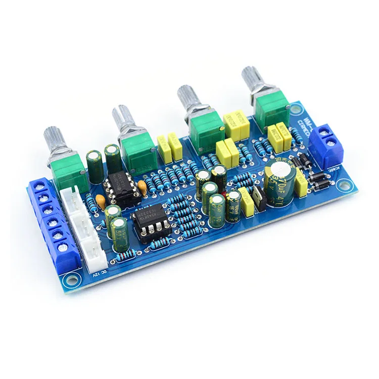 Single Power HIFI Fever NE5532 Front High,Medium and Low Frequency Adjustment High Fidelity Amplifier Audio Tone Front-end Board