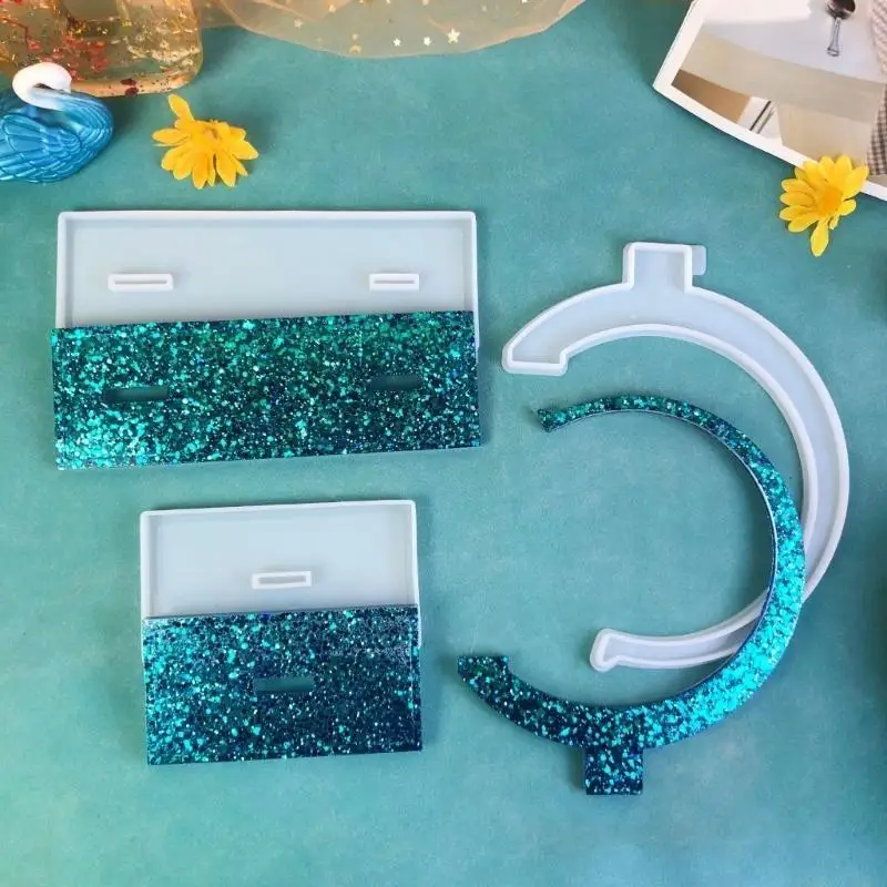  Jewelry Display Stand Mold with Crystal Droplet Practical Storage Rack Moulds