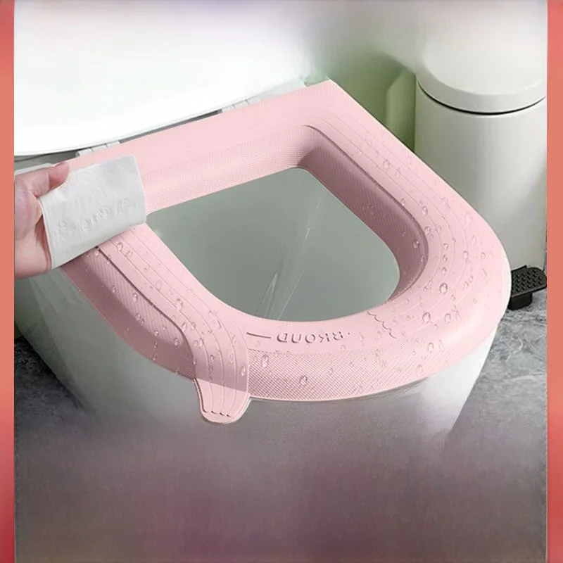 厚みのあるシリコントイレパッド防水防カビバスルームクッションユニバーサルオールシーズン家庭用トイレマット